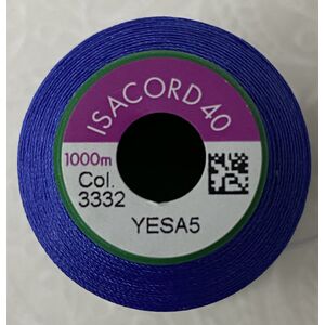 ISACORD 40 #3332 FORGET ME NOT 1000m Machine Embroidery Sewing Thread