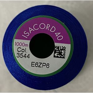 ISACORD 40 #3544 SAPPHIRE BLUE 1000m Machine Embroidery Sewing Thread