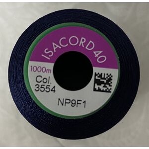 ISACORD 40 #3554 NAVY BLUE 1000m Machine Embroidery Sewing Thread