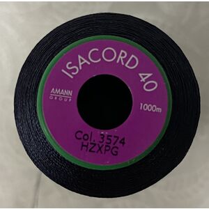 ISACORD 40 #3574 DARKEST BLUE 1000m Machine Embroidery Sewing Thread