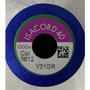 ISACORD 40 #3612 STARLIGHT BLUE 1000m Machine Embroidery Sewing Thread