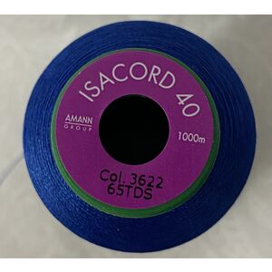 ISACORD 40 #3622 IMPERIAL BLUE 1000m Machine Embroidery Sewing Thread