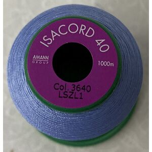 ISACORD 40 #3640 LAKE BLUE 1000m Machine Embroidery Sewing Thread
