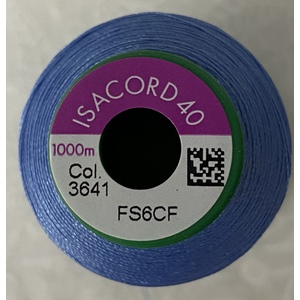 ISACORD 40 #3641 WEDGEWOOD BLUE 1000m Machine Embroidery Sewing Thread