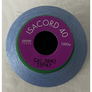 ISACORD 40 #3840 OXFORD BLUE 1000m Machine Embroidery Sewing Thread