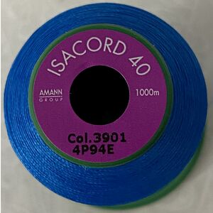 ISACORD 40 #3901 TROPICAL BLUE 1000m Machine Embroidery Sewing Thread
