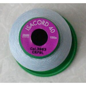 ISACORD 40 #3963 HINT OF BLUE 1000m Machine Embroidery Sewing Thread