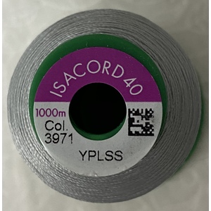 ISACORD 40 #3971 SILVER 1000m Machine Embroidery Sewing Thread