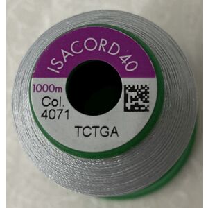 ISACORD 40 #4071 GLACIER GREY 1000m Machine Embroidery Sewing Thread