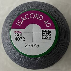 ISACORD 40 #4073 METAL GREY 1000m Machine Embroidery Sewing Thread