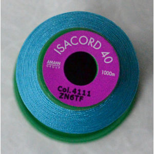 ISACORD 40 #4111 TURQUOISE 1000m Machine Embroidery Sewing Thread