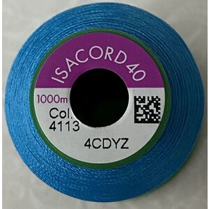 ISACORD 40 #4113 ALEXIS BLUE 1000m Machine Embroidery Sewing Thread
