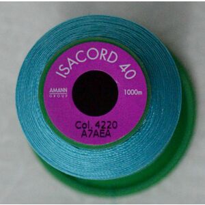 ISACORD 40 #4220 ISLAND GREEN 1000m Machine Embroidery Sewing Thread