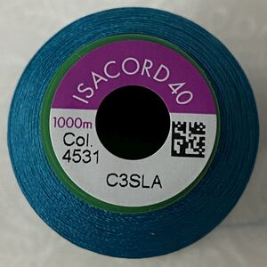 ISACORD 40 #4531 CARIBBEAN 1000m Machine Embroidery Sewing Thread