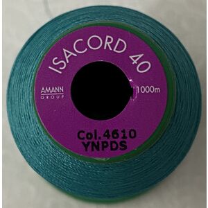 ISACORD 40 #4610 DEEP AQUA 1000m Machine Embroidery Sewing Thread