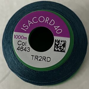 ISACORD 40 #4643 AMAZON 1000m Machine Embroidery Sewing Thread
