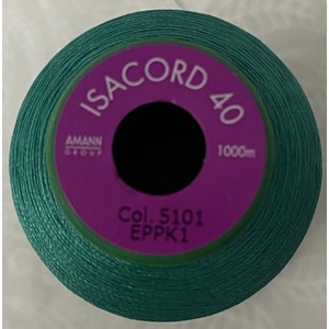 ISACORD 40 #5101 DARK JADE 1000m Machine Embroidery Sewing Thread