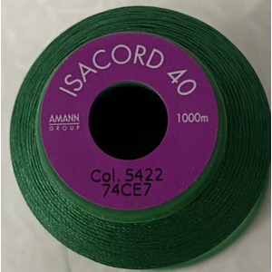 ISACORD 40 #5422 SWISS IVY GREEN 1000m Machine Embroidery Sewing Thread