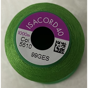 ISACORD 40 #5510 EMERALD GREEN 1000m Machine Embroidery Sewing Thread