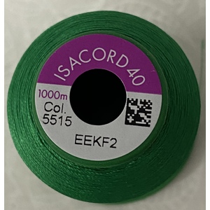 ISACORD 40 #5515 KELLY GREEN 1000m Machine Embroidery Sewing Thread
