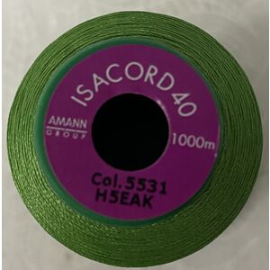 ISACORD 40 #5531 PEAR GREEN 1000m Machine Embroidery Sewing Thread