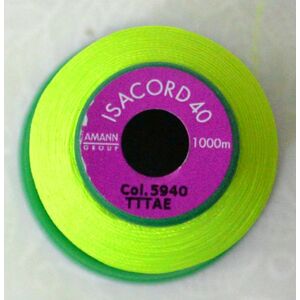 ISACORD 40 #5940 SOUR APPLE 1000m Machine Embroidery Sewing Thread