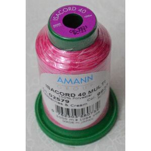 ISACORD 40 #9923 Variegated RASPBERRIES & CREAM 1000m Machine Embroidery Sewing Thread