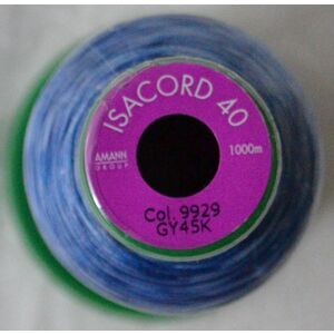 ISACORD 40 #9929 Variegated NAUTICAL BLUE 1000m Machine Embroidery Sewing Thread