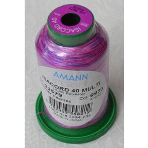 ISACORD 40 #9973 Variegated SUMMER PEONIES 1000m Machine Embroidery Sewing Thread