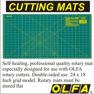 Olfa Cutting Mat, 18 x 24", Self Healing, 1" Grid RM-SG 9881