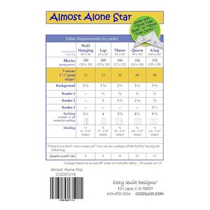Almost Alone Star Quilt Pattern by Cozy Quilt Designs (Pattern & Instructions)