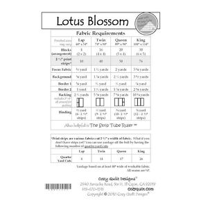 Lotus Bloom Quilt Pattern by Cozy Quilt Designs (Pattern & Instructions)