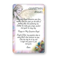 GUARDIAN ANGEL Laminated Prayer Card, 54 x 82mm