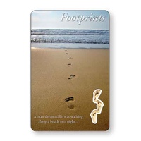 FOOTPRINTS Laminated Prayer Card, 54 x 82mm
