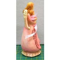 Angel Holding Girl, Christening Angel Statue, 100 x 65mm, Beautiful Gift Item, New and boxed