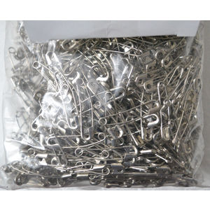 Newey Bulk Curved Safety Pins 38mm, Silver Tone Nickle Brass, 1000 piece per Box