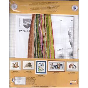 Vervaco RABBITS IN FIELD OF FLOWERS Counted Cross Stitch Kit PN-0143866