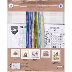 Vervaco BLUE BUTTERFLIES & BLUE BELLS Counted Cross Stitch Kit PN-0146579