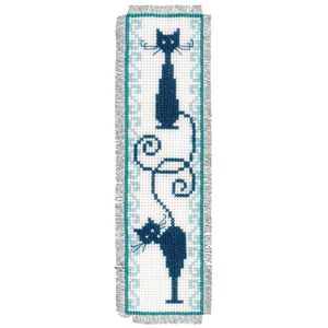 Vervaco CHEERFUL CATS Pair Bookmarks Counted Cross Stitch Kit PN-0146948