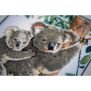 Vervaco KOALA WITH BABY Counted Cross Stitch Kit PN-0158414