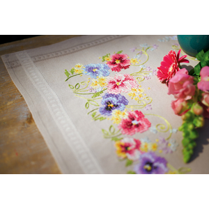 Vervaco VIOLETS Table Runner Kit 40 x 100cm, PN-0167818