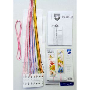 Vervaco COLOURFUL FLOWERS Bookmark Counted Cross Stitch Kit PN-0184423