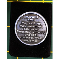 COMPANION COIN, ARCHANGEL ARIEL, With Message, Prayer or Reading, 34mm Diameter, Metal
