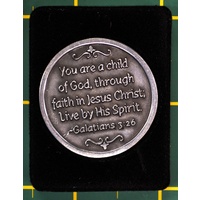 COMPANION COIN, CONFIRMATION, With Message, Prayer or Reading, 34mm Diameter, Metal