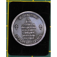 COMPANION COIN, ST JUDE, PATRON SAINT OF HOPELESS CAUSES, 34mm Diameter, Metal