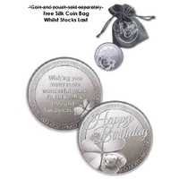 Lucky Coin, Happy Birthday, 35mm Diameter, A Beautiful Gift Idea