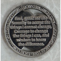 Open Lucky Coin, SERENITY, 35mm Diameter, Zinc Alloy