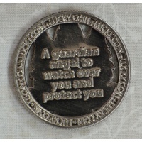 Open Lucky Coin, GUARDIAN ANGEL, 35mm Diameter, Zinc Alloy