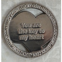 Open Lucky Coin, I LOVE YOU, 35mm Diameter, Zinc Alloy