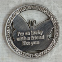 Open Lucky Coin, BEST FRIEND, 35mm Diameter, Zinc Alloy